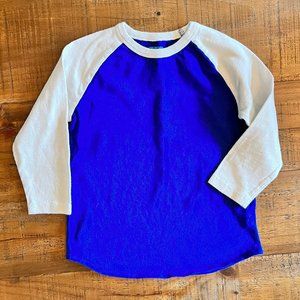 Boys Crewcuts Raglan 3/4 Sleeve Length Shirt Size 6-7